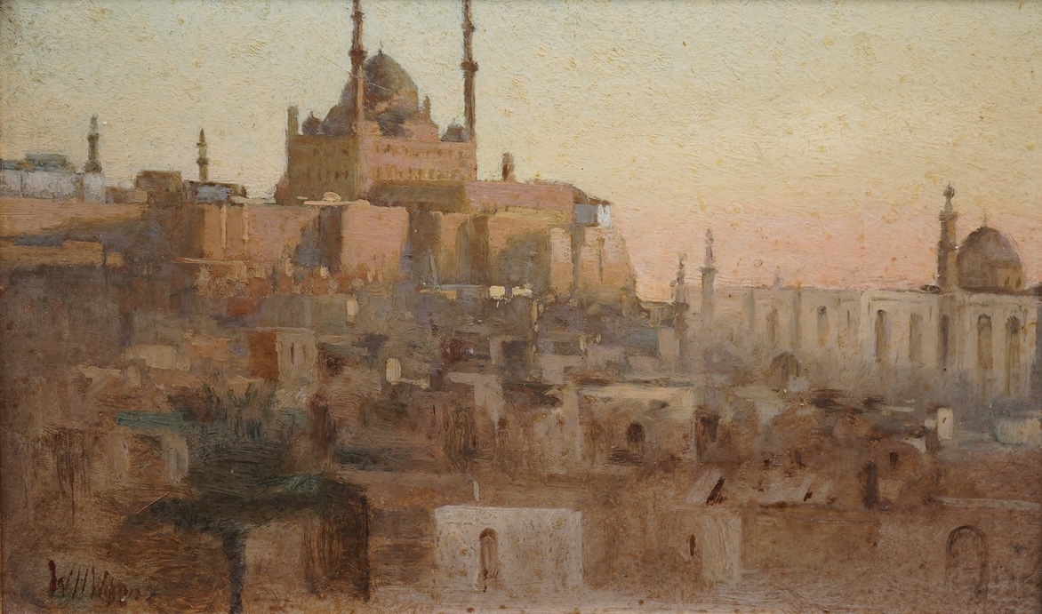 William Heath Wilson, (1849-1927), A view of Cairo looking towards the Citadel Mosque of Mohammed Ali